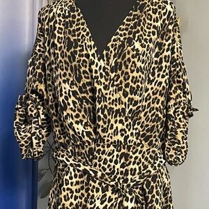 Cheetah print, belted top